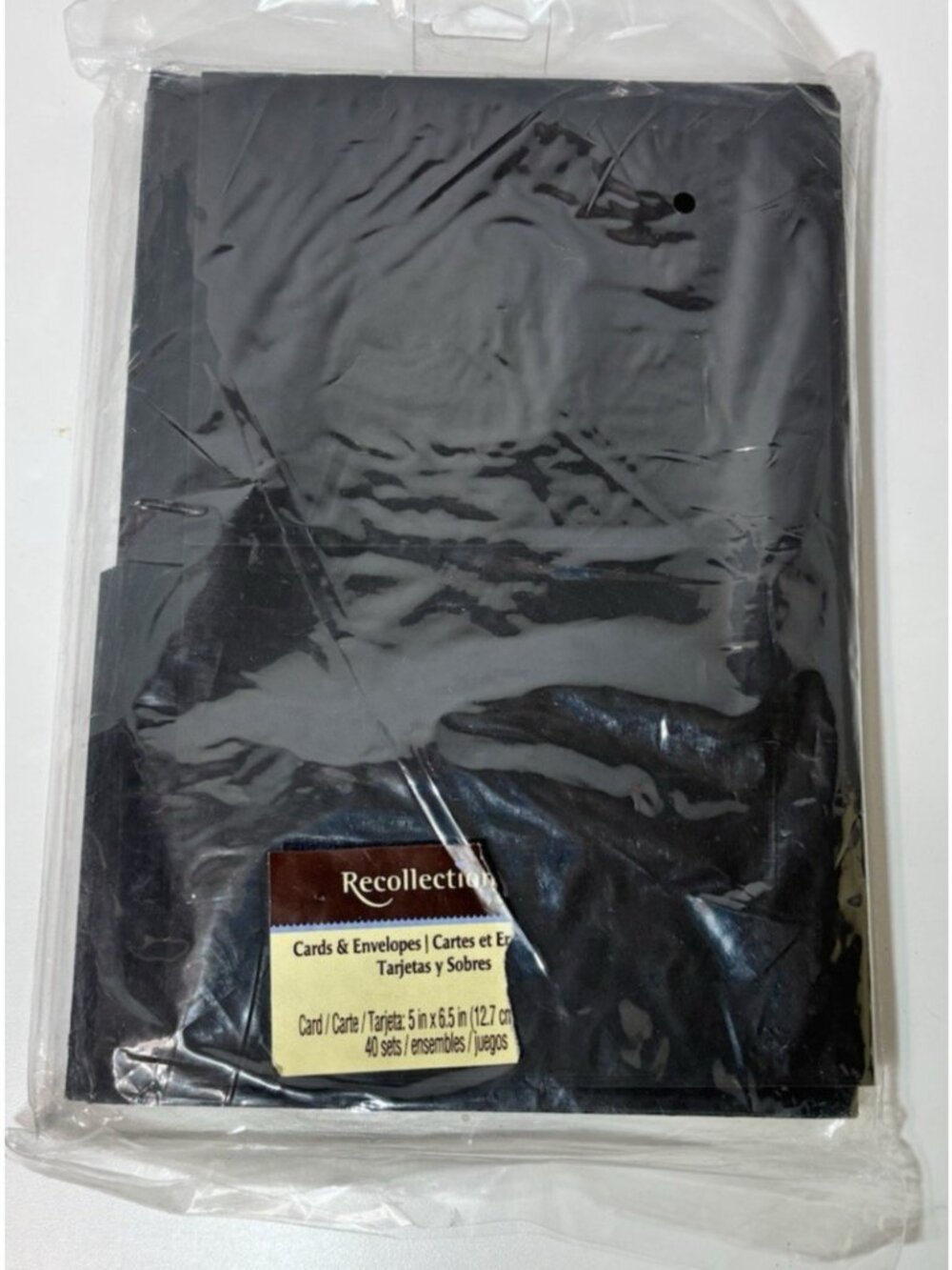 RECOLLECTIONS CARDS & ENVELOPES - 40 SETS - BLACK - 5”x6.5” - Card Making NEW